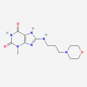 molecular formula C13H20N6O3 B13820779 3-Methyl-8-(3-morpholin-4-yl-propylamino)-3,7-dihydro-purine-2,6-dione 