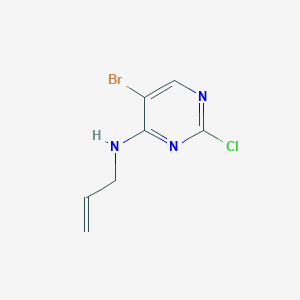 molecular formula C7H7BrClN3 B1382078 5-溴-2-氯-N-(丙-2-烯-1-基)嘧啶-4-胺 CAS No. 959799-08-7