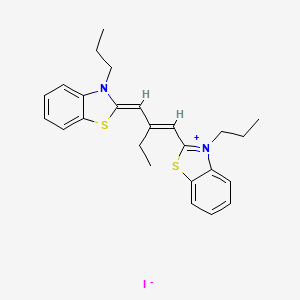 (2Z)-3-propyl-2-[(2E)-2-[(3-propyl-1,3-benzothiazol-3-ium-2-yl)methylidene]butylidene]-1,3-benzothiazole;iodide