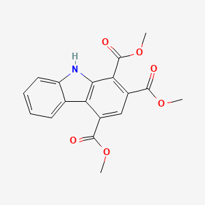 molecular formula C18H15NO6 B13820825 Trimethyl 9H-carbazole-1,2,4-tricarboxylate CAS No. 37914-15-1