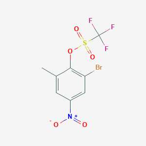 molecular formula C8H5BrF3NO5S B1382087 2-Bromo-6-methyl-4-nitrophenyl trifluoromethanesulfonate CAS No. 1403666-47-6