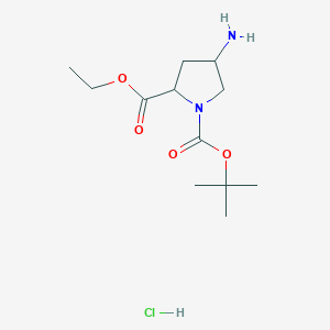 1-O-tert-butyl 2-O-ethyl 4-aminopyrrolidine-1,2-dicarboxylate;hydrochloride