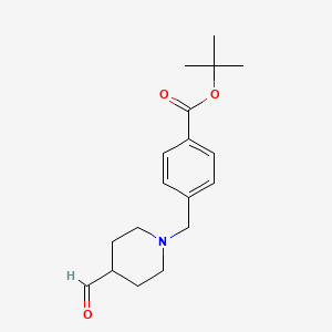Tert-butyl 4-((4-formylpiperidin-1-yl)methyl)benzoate