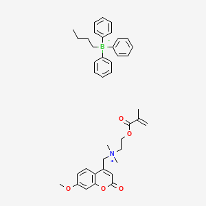 Butyl(triphenyl)boranuide;(7-methoxy-2-oxochromen-4-yl)methyl-dimethyl-[2-(2-methylprop-2-enoyloxy)ethyl]azanium