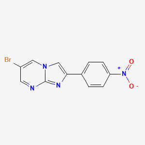 molecular formula C12H7BrN4O2 B13820950 6-Bromo-2-(4-nitro-phenyl)-imidazo[1,2-a]pyrmidine 