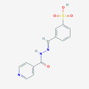 molecular formula C13H11N3O4S B13820970 3-[(pyridine-4-carbonylhydrazinylidene)methyl]benzenesulfonic acid 