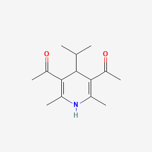 molecular formula C14H21NO2 B13820971 3,5-Diacetyl-1,4-dihydro-4-isopropyl-2,6-dimethylpyridine CAS No. 21170-62-7