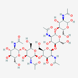 molecular formula C40H67N5O26 B013821 N,N',N'',N''',N''''-Pentaacetylchitopentaose CAS No. 36467-68-2