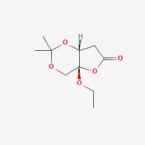 molecular formula C10H16O5 B13821005 (4aR,7aR)-4a-ethoxy-2,2-dimethyl-7,7a-dihydro-4H-furo[3,2-d][1,3]dioxin-6-one 