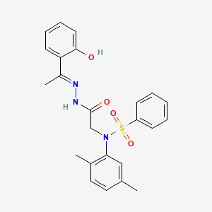 molecular formula C24H25N3O4S B13821019 N-(2,5-dimethylphenyl)-N-(2-{(2E)-2-[1-(2-hydroxyphenyl)ethylidene]hydrazinyl}-2-oxoethyl)benzenesulfonamide (non-preferred name) 