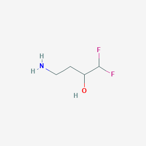 molecular formula C4H9F2NO B1382104 4-Amino-1,1-difluorobutan-2-ol CAS No. 1538626-71-9
