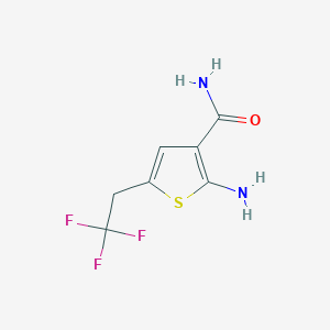 molecular formula C7H7F3N2OS B1382107 2-Amino-5-(2,2,2-trifluoroethyl)thiophene-3-carboxamide CAS No. 1628317-82-7