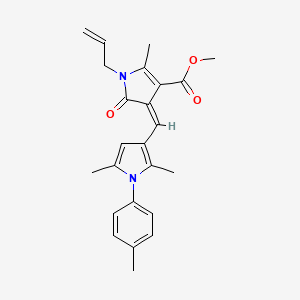 molecular formula C24H26N2O3 B13821091 methyl (4Z)-4-{[2,5-dimethyl-1-(4-methylphenyl)-1H-pyrrol-3-yl]methylidene}-2-methyl-5-oxo-1-(prop-2-en-1-yl)-4,5-dihydro-1H-pyrrole-3-carboxylate 