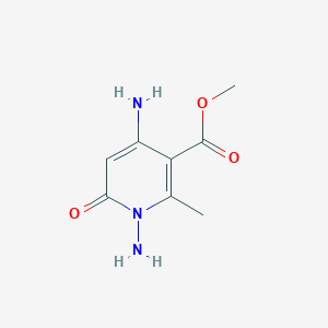 molecular formula C8H11N3O3 B13821100 3-Pyridinecarboxylicacid,1,4-diamino-1,6-dihydro-2-methyl-6-oxo-,methyl 