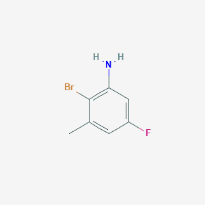 molecular formula C7H7BrFN B1382112 2-Bromo-5-fluoro-3-methylaniline CAS No. 1463053-93-1