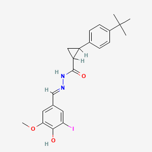 2-(4-tert-butylphenyl)-N'-[(E)-(4-hydroxy-3-iodo-5-methoxyphenyl)methylidene]cyclopropanecarbohydrazide