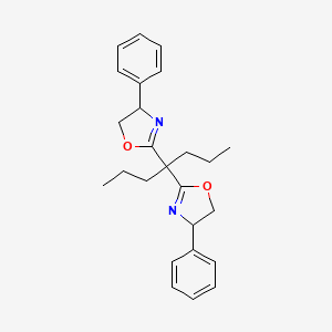 4-Phenyl-2-[4-(4-phenyl-4,5-dihydro-1,3-oxazol-2-yl)heptan-4-yl]-4,5-dihydro-1,3-oxazole