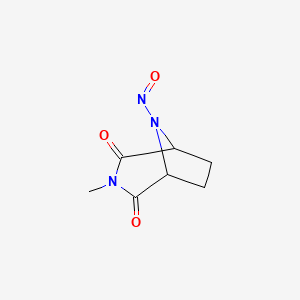 molecular formula C7H9N3O3 B13821142 3-Methyl-8-nitroso-3,8-diazabicyclo[3.2.1]octane-2,4-dione CAS No. 38074-19-0