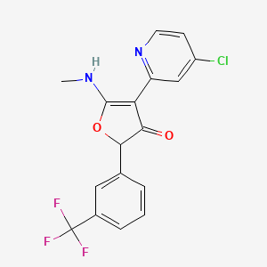 4-(4-Chloropyridin-2-yl)-5-(methylamino)-2-[3-(trifluoromethyl)phenyl]furan-3-one