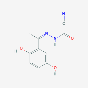 2-[(1Z)-N-(Cyanocarbonyl)ethanehydrazonoyl]-1,4-dihydroxybenzene