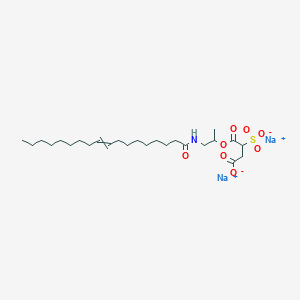 molecular formula C25H43NNa2O8S B13821166 Butanedioic acid, sulfo-, 1-[1-methyl-2-[(1-oxo-9-octadecenyl)amino]ethyl] ester, disodium salt CAS No. 43154-85-4