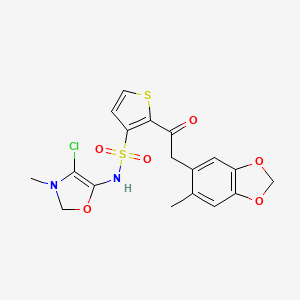 N-(4-Chloro-3-methyl-oxazol-5-YL)-2-[2-(6-methylbenzo[1,3]dioxol-5-YL)acetyl]thiophene-3-sulfonamide