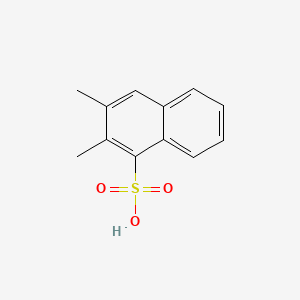 molecular formula C12H12O3S B13821189 Dimethylnaphthalenesulphonic acid CAS No. 31091-50-6