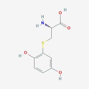 molecular formula C9H11NO4S B13821193 L-Cysteine, S-(2,5-dihydroxyphenyl)- CAS No. 39484-07-6