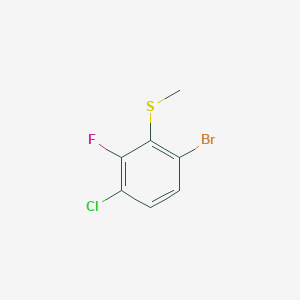molecular formula C7H5BrClFS B1382121 1-溴-4-氯-3-氟-2-(甲硫基)苯 CAS No. 1628524-92-4