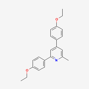 molecular formula C22H23NO2 B13821243 2,4-Bis(4-ethoxyphenyl)-6-methylpyridine 