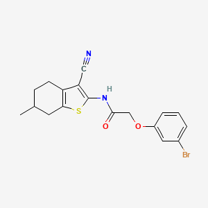 2-(3-bromophenoxy)-N-(3-cyano-6-methyl-4,5,6,7-tetrahydro-1-benzothiophen-2-yl)acetamide