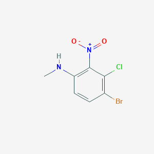 molecular formula C7H6BrClN2O2 B1382129 4-bromo-3-chloro-N-methyl-2-nitroaniline CAS No. 1357159-31-9