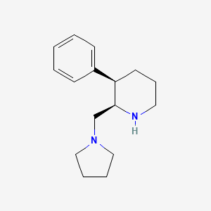 molecular formula C16H24N2 B13821304 (2R,3R)-3-phenyl-2-(pyrrolidin-1-ylmethyl)piperidine 