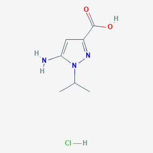molecular formula C7H12ClN3O2 B1382134 5-Amino-1-isopropyl-1H-pyrazole-3-carboxylic acid hydrochloride CAS No. 1432036-02-6