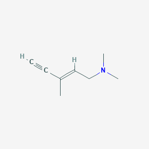 molecular formula C8H13N B13821358 2-Penten-4-yn-1-amine,N,N,3-trimethyl-,(2E)-(9CI) 