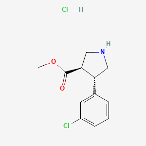 trans-Methyl 4-(3-chlorophenyl)pyrrolidine-3-carboxylate-hcl