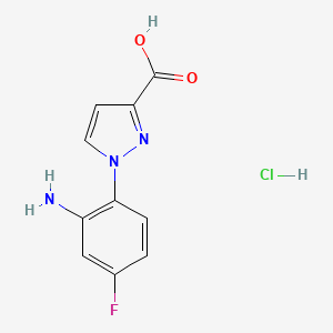 1-(2-Amino-4-fluorophenyl)-1H-pyrazole-3-carboxylic acid hydrochloride