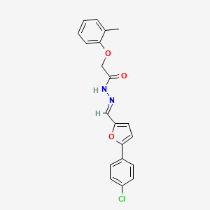 N'-{(E)-[5-(4-chlorophenyl)furan-2-yl]methylidene}-2-(2-methylphenoxy)acetohydrazide