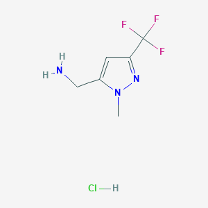 [1-Methyl-3-(trifluoromethyl)-1H-pyrazol-5-yl]methylamine hydrochloride