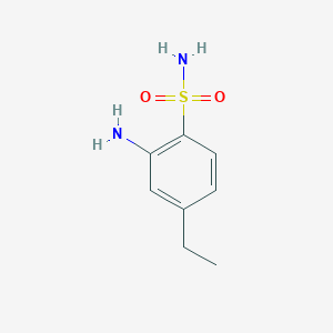 molecular formula C8H12N2O2S B13821411 2-Amino-4-ethylbenzene-1-sulfonamide CAS No. 20901-92-2