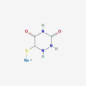 molecular formula C3H4N3NaO2S B13821432 Sodium 3,5-dioxo-1,2,4-triazinane-6-thiolate 