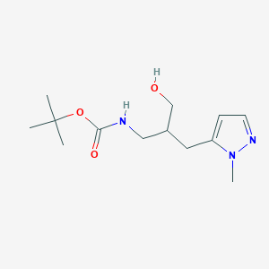 tert-butyl N-{3-hydroxy-2-[(1-methyl-1H-pyrazol-5-yl)methyl]propyl}carbamate