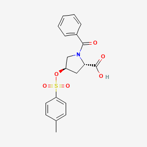 molecular formula C19H19NO6S B13821442 (2s,4r)-1-Benzoyl-4-(tosyloxy)pyrrolidine-2-carboxylic acid CAS No. 31560-23-3