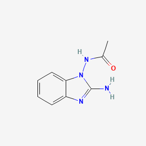 molecular formula C9H10N4O B13821445 N-(2-aminobenzimidazol-1-yl)acetamide 