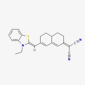 2-[7-[(Z)-(3-ethyl-1,3-benzothiazol-2-ylidene)methyl]-4,4a,5,6-tetrahydro-3H-naphthalen-2-ylidene]propanedinitrile