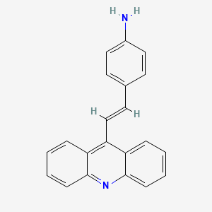 molecular formula C21H16N2 B13821465 9-(p-Aminostyryl)acridine CAS No. 23045-49-0