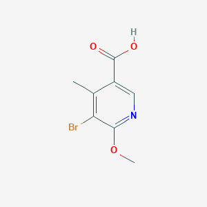 molecular formula C8H8BrNO3 B1382148 5-Bromo-6-methoxy-4-methylnicotinic acid CAS No. 1820687-27-1