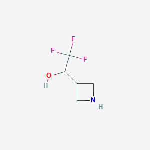 molecular formula C5H8F3NO B1382149 1-(Azetidin-3-yl)-2,2,2-trifluoroethan-1-ol CAS No. 1936172-18-7