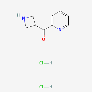 molecular formula C9H12Cl2N2O B1382150 氮杂环丁-3-基(吡啶-2-基)甲酮二盐酸盐 CAS No. 2095410-16-3