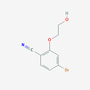 molecular formula C9H8BrNO2 B1382152 4-Bromo-2-(2-hydroxyethoxy)benzonitrile CAS No. 1600906-13-5